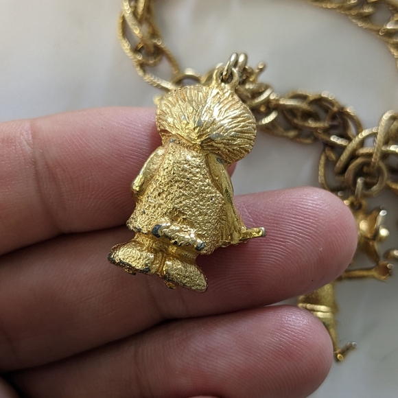 VTG 60'S KELLOGG'S RICE CRISPY ELVES, TONY THE TIGER & OGG CAVEMAN GOLD TONE - Picture 11 of 11